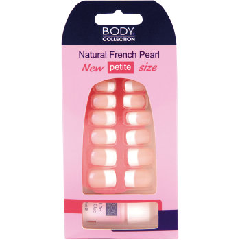 Body Collection Airbrushed nails with glue (12 UNITS)