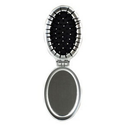 Body Collection Pop up folding mini brush with mirror (12 UNITS)