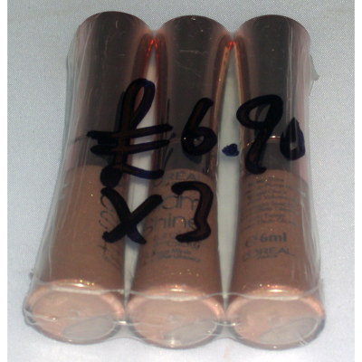 L'Oreal Glam Shine Natural Glow Lipcolor 6ml (3 UNITS)
