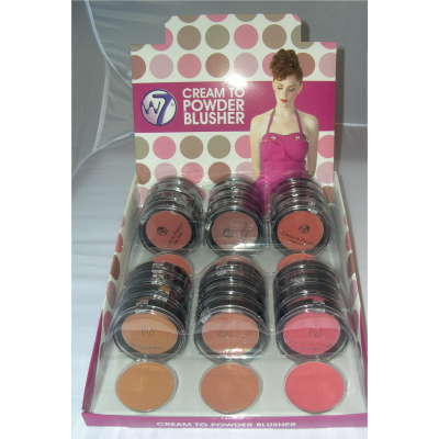 W7 Cream To Powder Blusher With Testers 3g (24 UNITS)