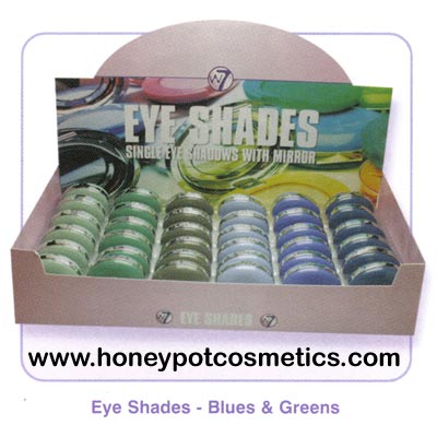 W7 Single eye shadows with mirrors and testers (36 UNITS)