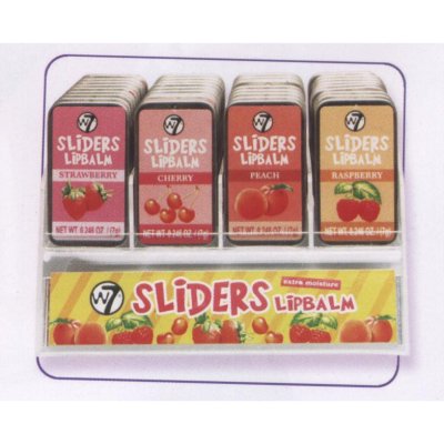 W7 Sliders Extra Moisture Lip Balm (36 UNITS)