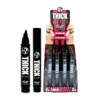 W7 Thick & Thin Jet Black Felt Eyeliner Pen 3.6g (24 UNITS)