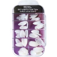 Royal 80 Stiletto Nail Tips Salon Standard (12 UNITS)