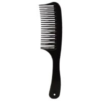 Fashion Collection Twin Row Black Handle Comb (12 UNITS)