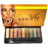 Saffron Metallic Addicts Eyeshadow Palette 10.8g (12 UNITS)