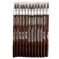 Saffron Eyebrow Pencils With Brush Dark Brown (12 UNITS)