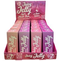 W7 Juicy Jelly Lip & Cheek Stain With Rose Water 6g (20 UNITS)