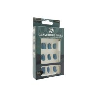 W7 Glamorous False Nails With Glue - Winter Blues (12 UNITS)