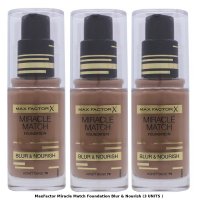 Max Factor Miracle Match Blur & Nourish 79 Honey Beige (3 UNITS)