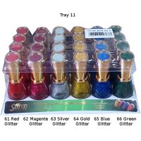 Saffron Glitters Galore Nail Polish Tray11 13ml (24 UNITS)