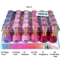 Saffron Candy Colour Nail Polish Tray 3 13ml (24 UNITS)