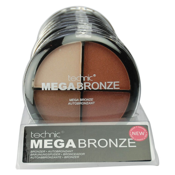 Technic Mega Bronze Quad Bronzer Compact 20g (10 UNITS) - Click Image to Close