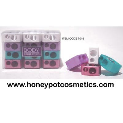 Body Collection Duo Cosmetic Pencil Sharpeners (24 UNITS) - Click Image to Close