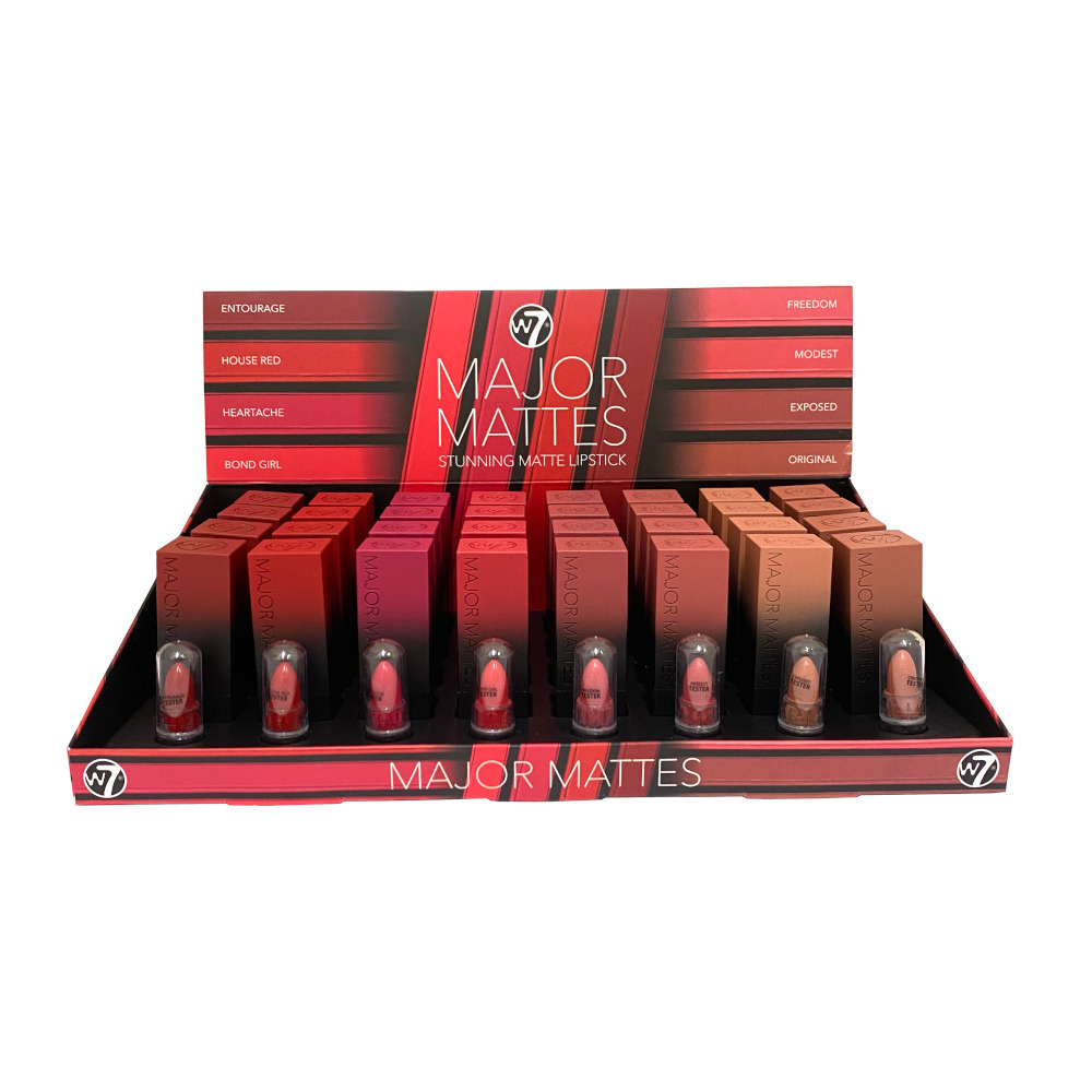 W7 Major Mattes Lipstick (32 UNITS) - Click Image to Close