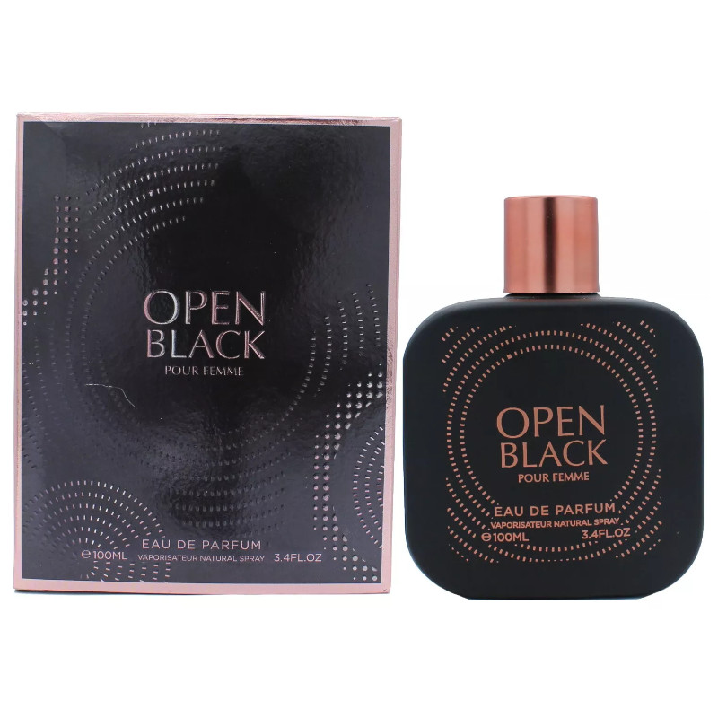 Designer Collection Open Black 100ml EDP Ladies Spray (12 UNITS) - Click Image to Close