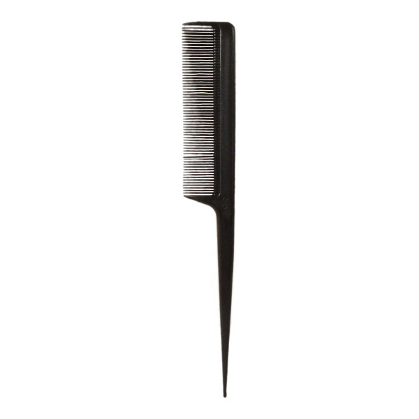 Fashion Collection Black Plastic Pin Tail Comb (12 UNITS) - Click Image to Close