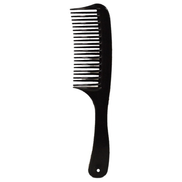 Fashion Collection Twin Row Black Handle Comb (12 UNITS) - Click Image to Close