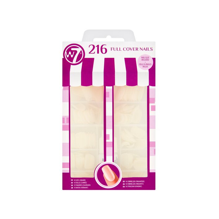 W7 216 Full Cover Square Nails (6 UNITS) - Click Image to Close