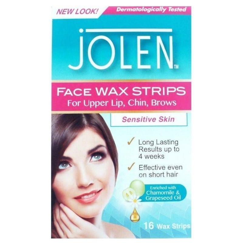 Jolen Face Wax Strips For Upper Lip, Chin, Brows (12 UNITS) - Click Image to Close