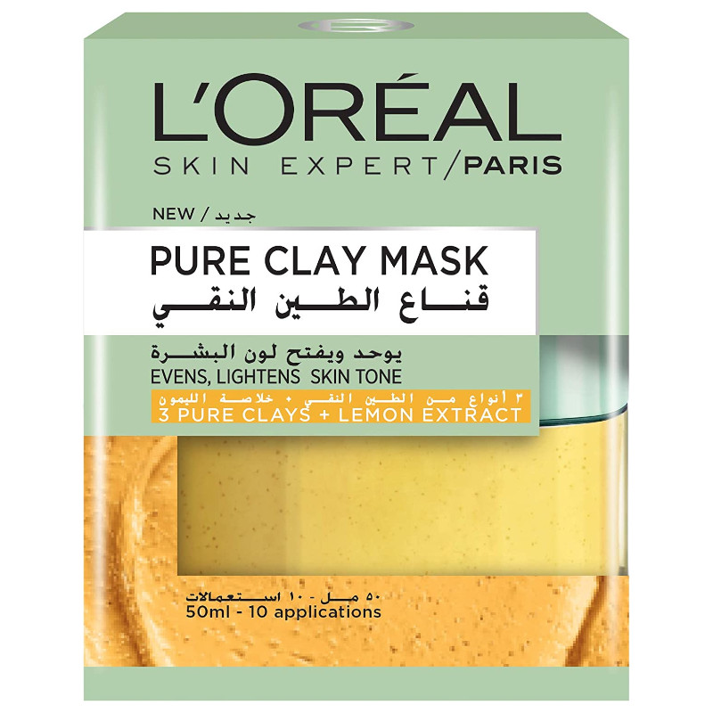 L'oreal Paris Pure Clay Mask Yellow 50ml - (6 UNITS) - Click Image to Close