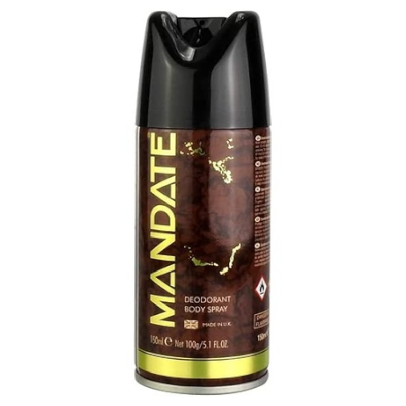 Mandate 150ml Deodorant Body Spray (12 UNITS) - Click Image to Close