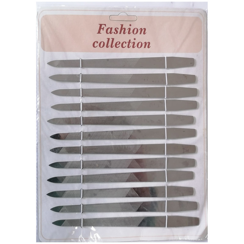 Fashion Collection Large 6 Inch Nail Files On Card (12 UNITS) - Click Image to Close