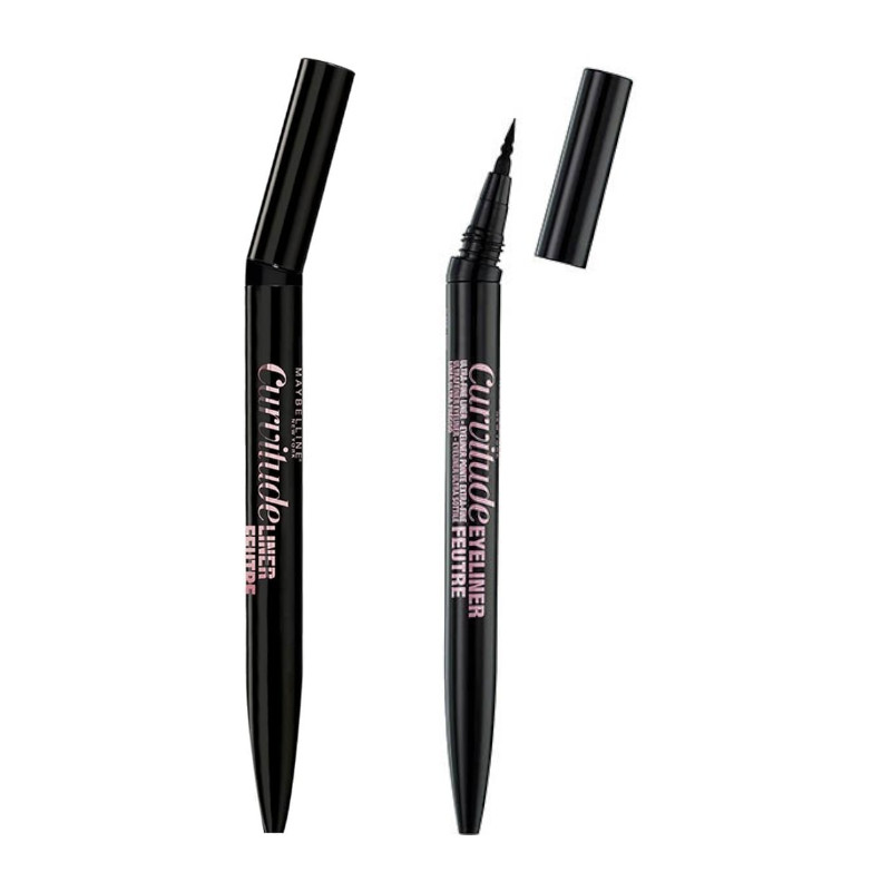 Maybelline Curvitude Ultra-Fine Black Eyeliner (3 UNITS) - Click Image to Close