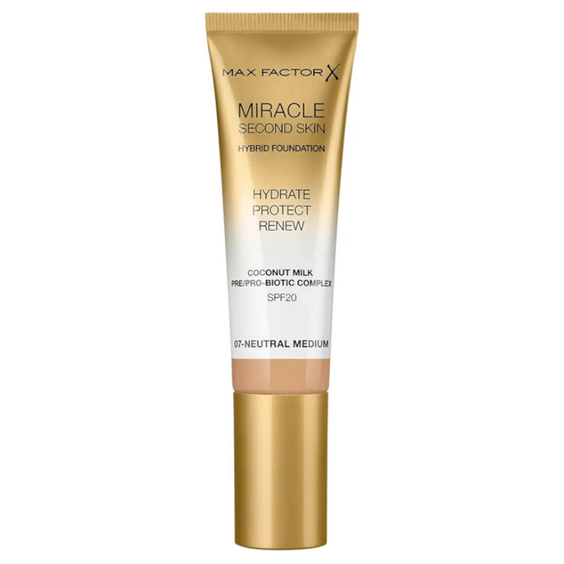 Max Factor Miracle Second Skin Hybrid Foundation 30ml (3 UNITS) - Click Image to Close