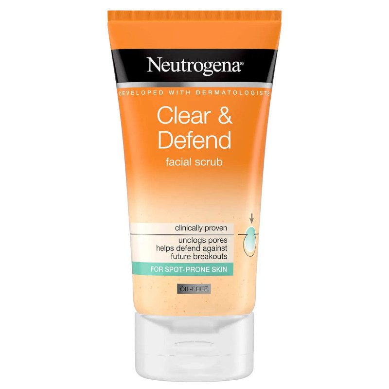 Neutrogena Clear & Defend Facial Scrub 150ml (6 UNITS) - Click Image to Close