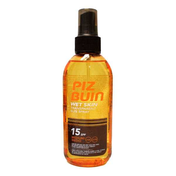 Piz Buin Wet Skin Transparent Sun Spray Medium SPF 15 (6 UNITS) - Click Image to Close