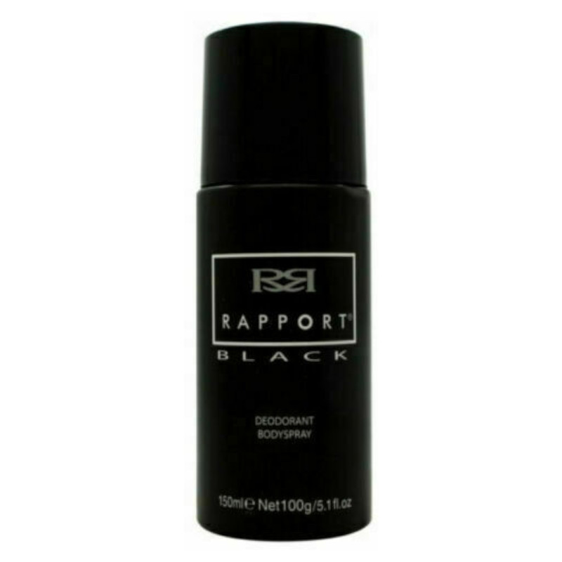 Rapport Black 150ml Deodorant Body Spray (12 UNITS) - Click Image to Close