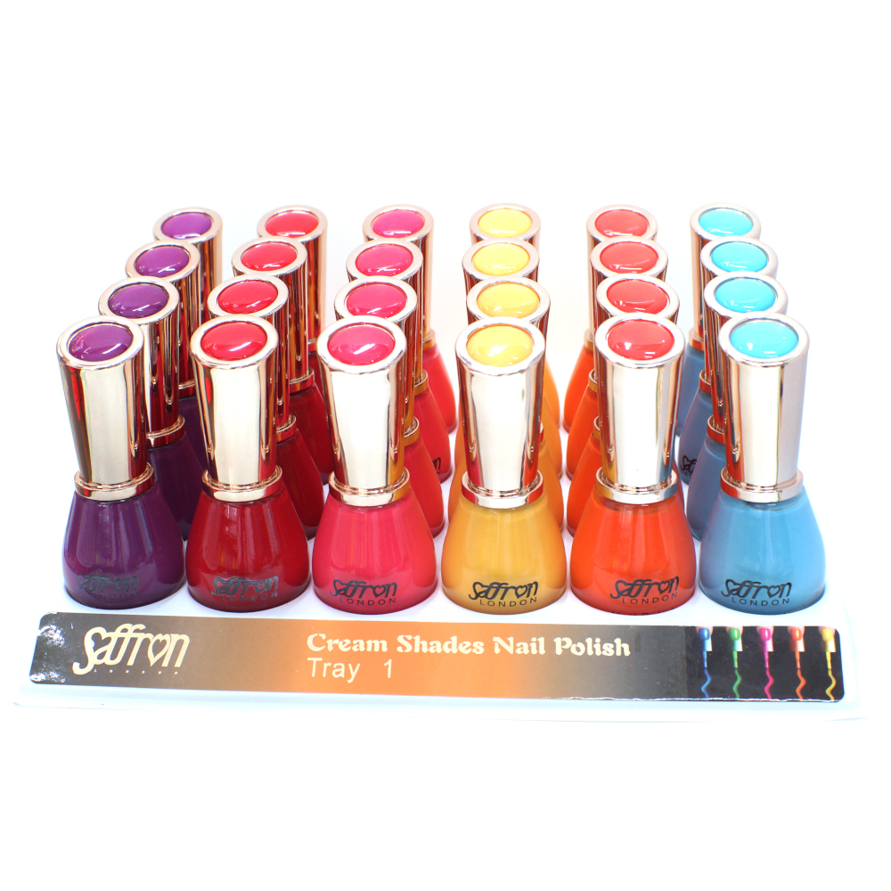 Saffron Nude Shades Nail Polish Tray1 13ml (24 UNITS) - Click Image to Close