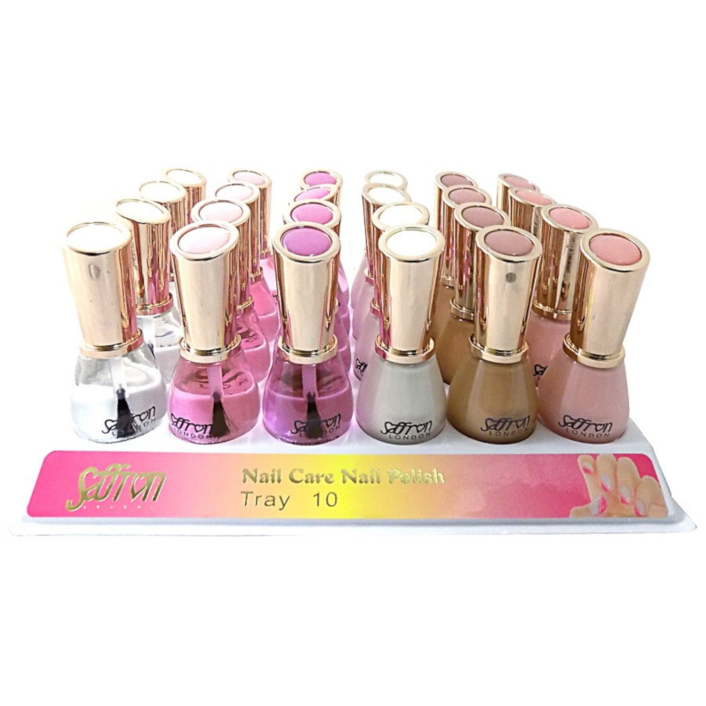 Saffron Nail Care Nail Polish Tray10 13ml (24 UNITS) - Click Image to Close