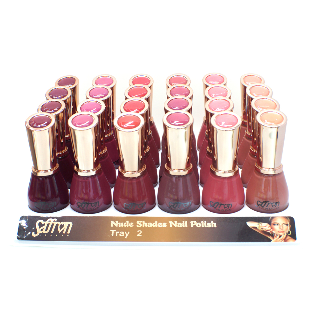 Saffron Nude Shades Nail Polish Tray2 13ml (24 UNITS) - Click Image to Close