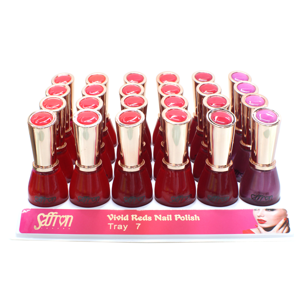 Saffron Nude Shades Nail Polish Tray7 13ml (24 UNITS) - Click Image to Close