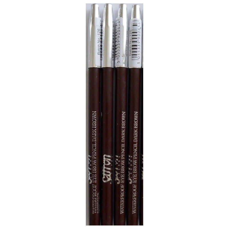 Saffron Waterproof Eye Brow Pencil Dark Brown 0.95g (12 UNITS) - Click Image to Close