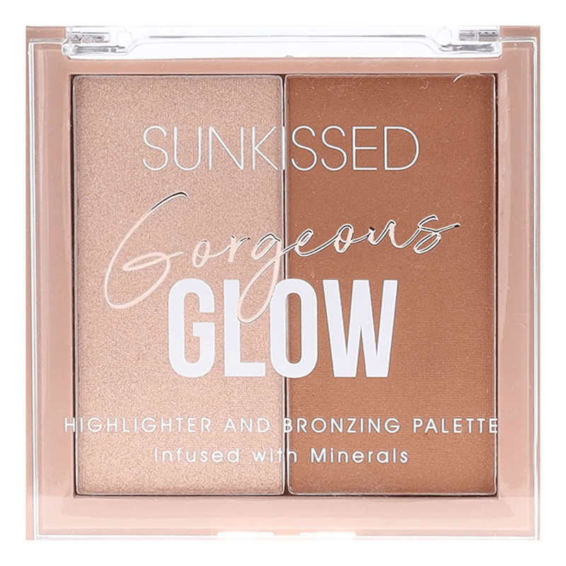 SUNkissed Gorgeous Glow Highlighter & Bronzing Palette (9 UNITS) - Click Image to Close