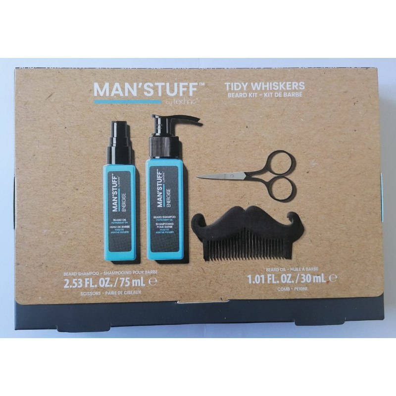 Technic Man'Stuff Tidy Whiskers Beard Kit (6 UNITS) - Click Image to Close