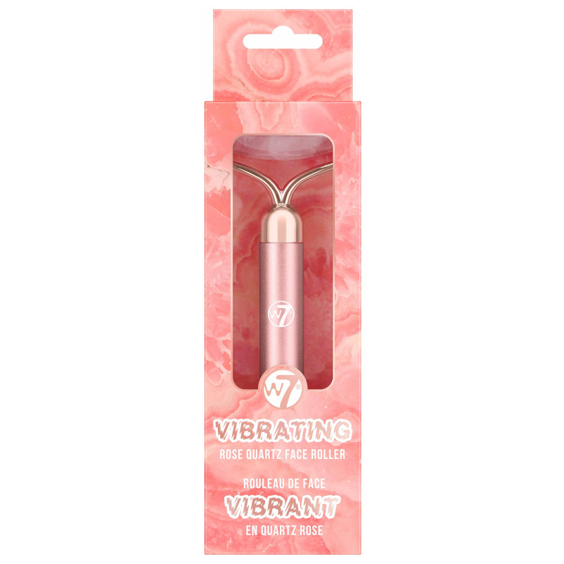 W7 Vibrating Rose Quartz Face Roller - (6 UNITS) - Click Image to Close