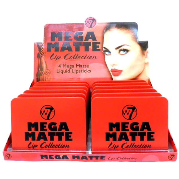 W7 Mega Matte Lip Collection Tin 4x7ml BULK (384 UNITS) - Click Image to Close