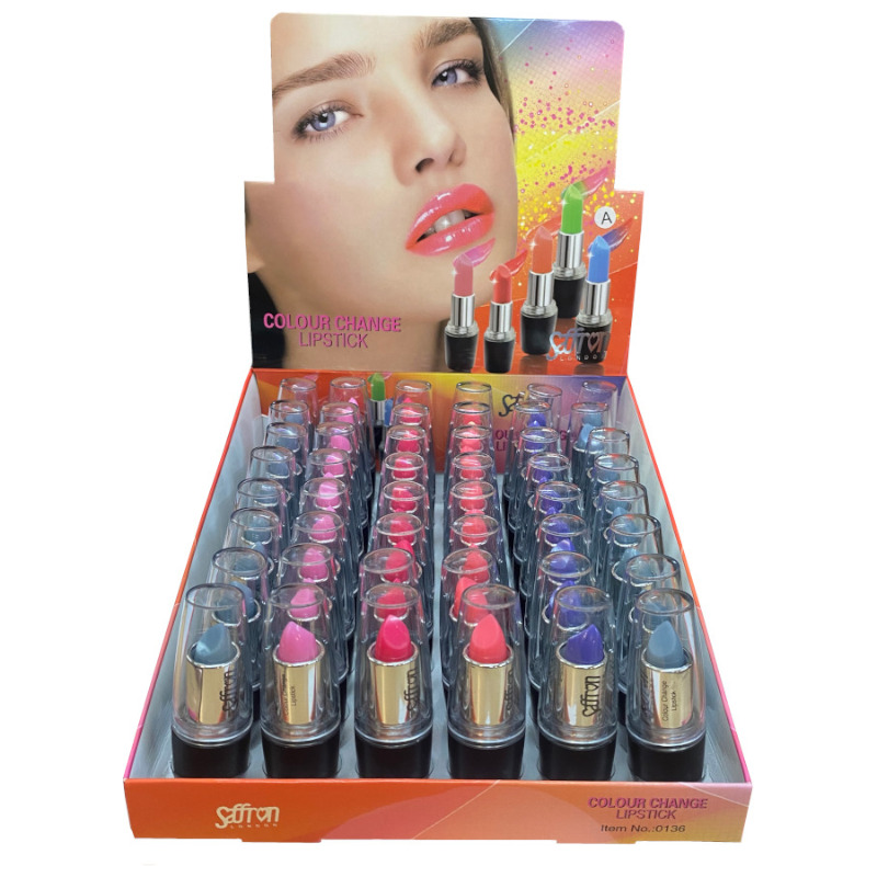 Saffron Colour Change Lipstick (48 UNITS) - Click Image to Close